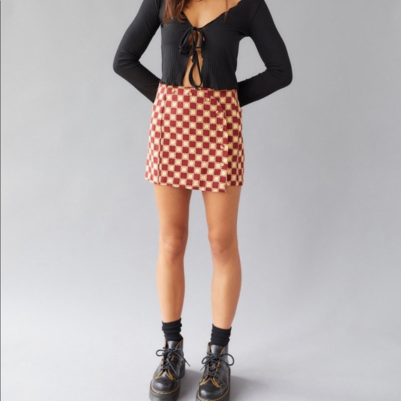Urban Outfitters Jagger Button Front Mini Skirt - Picture 2 of 2